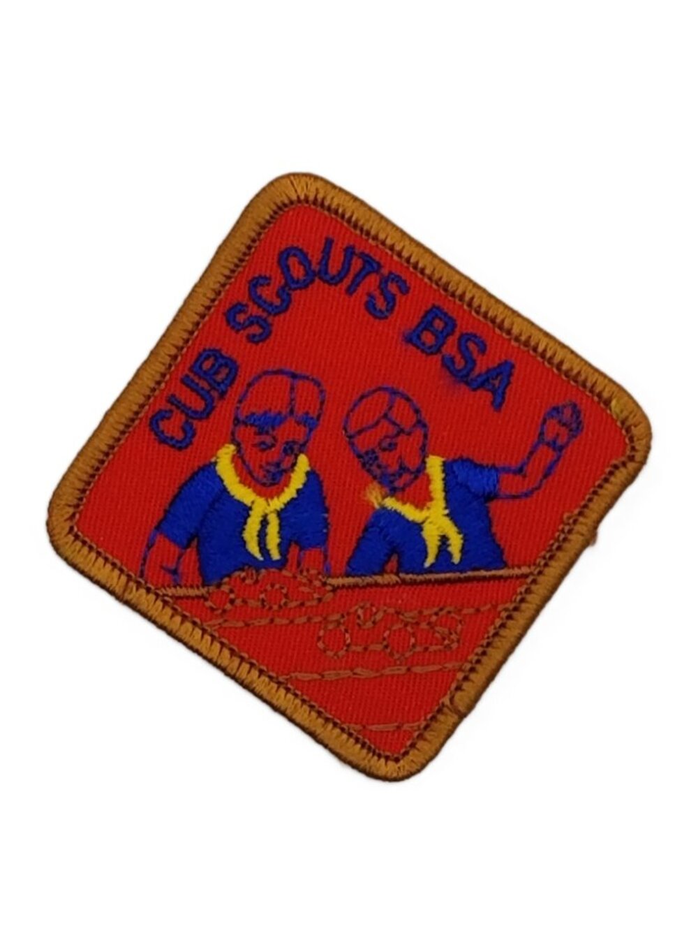 Cub Scouts BSA Pinewood Derby Patch Red Gold Vintage Scout Cars 3 Inch